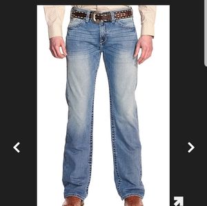 Ariat Men's M7 Stirling Shasta Slim Fit Straight Leg Light Wash jeans